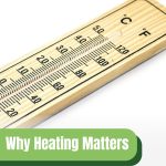 Thermometer with text: Why Heating Matters The Science