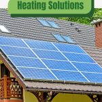 Solar panels with text: Heating Solutions for Small Greenhouses