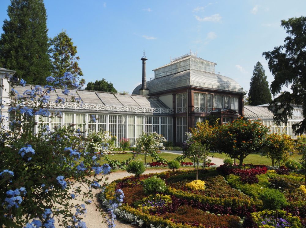 Exterior of a greenhouse conservatory