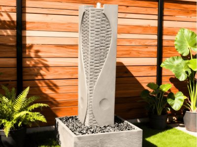 Ying yang slate water fountain